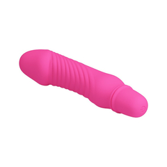 00723 | Mini Vibrador em Soft Touch com Glande, Textura Ondulada e 10 Modos de Vibração - Pretty Love Stev - Rosa Pink - E-VARIEDADES