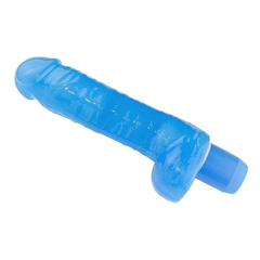 04027 | Prótese Vibratória Realista Flexível com Vibração Multivelocidade - Aphrodisia Penetrator Realistic Dong - Azul na internet