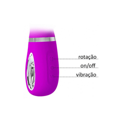 Imagem do 04399 | Vibrador Rotativo com Estimulador de Clitóris, Recarregável com 4 Modos de Rotação e 12 Modos de Vibração - Pretty Love Ternence