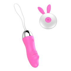 02241 | Mini Vibrador com 10 Modos de Vibrações em Silicone - Dildo - Rosa