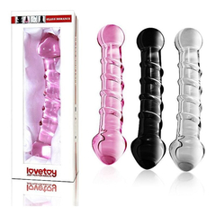 00492 | Plug Anal com Saliências em Espiral em Vidro - Lovetoy Glass Romance - Transparente na internet