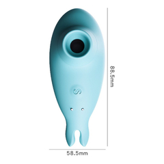 03362 | Dibe Cutie Baby - Estimulador Com 7 Modos De Sucção Sonoro Em Formato De Baleia 11 X 4,5 Cm - Azul