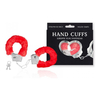 00261 | Algemas Reguláveis em Pelúcia com Chave e Trava de Segurança - Hand Cuffs - 26,8 x 5,1 cm - Vermelho