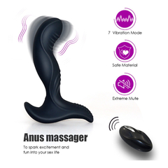 00607 | Massageador de Próstata Recarregável Wireless Escalonado com 7 Modos de Vibração - Cole na internet