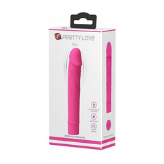 03864 | Vibrador Estimulador de Ponto G em Silicone com 10 Modos de Vibrações - Pretty Love Vic - 15,2 x 3 cm - Pink