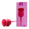 00152 | Estimulador de Clitóris Recarregável Formato Rosa com 7 Modos de Vibração e 5 Modos de Ondas de Pressão