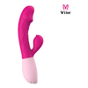 03953 | Vibrador com Plug para Estimulo de Clitóris, Glande Definida, Veias Salientes e 5 Níveis de Vibrações e Intensidades - Vibe Valentina - Magenta