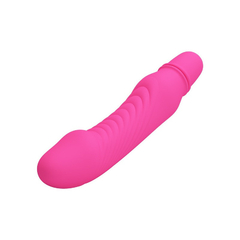 00723 | Mini Vibrador em Soft Touch com Glande, Textura Ondulada e 10 Modos de Vibração - Pretty Love Stev - Rosa Pink - loja online