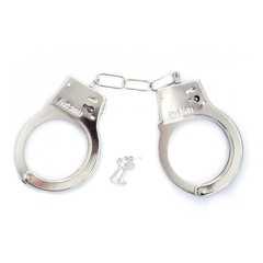 00263 | Algemas Reguláveis em Metal com Chave e Traves de Segurança - Hand Cuffs - 26,8 x 5,1 cm - comprar online