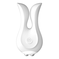 04586 | Vibrador em Silicone Para Estimulação e Massagem com 10 Modos de Vibração - Lilo Vibrator We Love - Branco