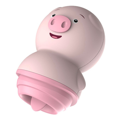Imagem do 02606 | Estimulador Clitoriano em Formato de Porco e Língua com 6 Movimentos Recarregável - Pig Licking - 8,1 x 4,6 cm