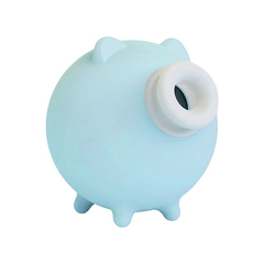 05056 | Estimulador Feminino Formato Porquinho com 10 Modos de Ondas de Pressão - S-Hande Piggy - Azul