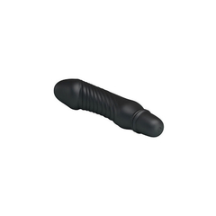 04861 | Mini Vibrador em Soft Touch com Glande, Textura Ondulada e 10 Modos de Vibração - Pretty Love Stev - Preto - loja online