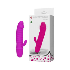 04306 | Mini Vibrador de Ponto G em Soft Touch com Estimulador Clitoriano, 10 Modos de Vibração e Resistência a Água - Pretty Love Arnd - Roxo