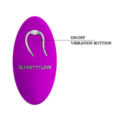 00535 | Estimulador de Clitóris com Penetrador Estimulador de Ponto G, 12 Modos de Vibração e Controle Remoto - Pretty Love Magic Fingers
