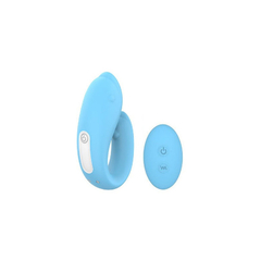 02695 | Vibrador para Casal com 9 Modos de Vibração e Controle Wireless - Azul - E-VARIEDADES