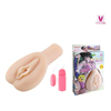 04257 | Vagina Realística em Cyberskin com Vibração e Textura Interna - Bella - 20 x 12 cm