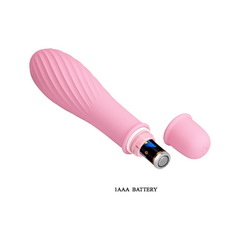 Imagem do 01915 | Mini Vibrador em Silicone com Relevo e 10 Modos de Vibrações - Pretty Love Solomon - Rosa Claro