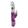 02907 | Vibrador Rotativo Recarregável Sobe e Desce com Estimulador Clitoriano Borboleta e 36 Modos de Vibração - Rosa