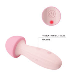 00554 | Vibrador Recarregável em Silicone com Formato de Cogumelo e 12 Modos de Vibração - Pretty Love Mushroom - E-VARIEDADES