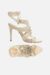 Sandalia Feminina Salto Fino Bordada Off-White Arezzo - comprar online