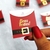 Mini Tags Etiqueta de Natal Dourado Hotstamping 4,5 x 4,5cm