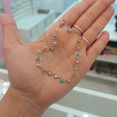 Pulsera Corazones. - comprar online