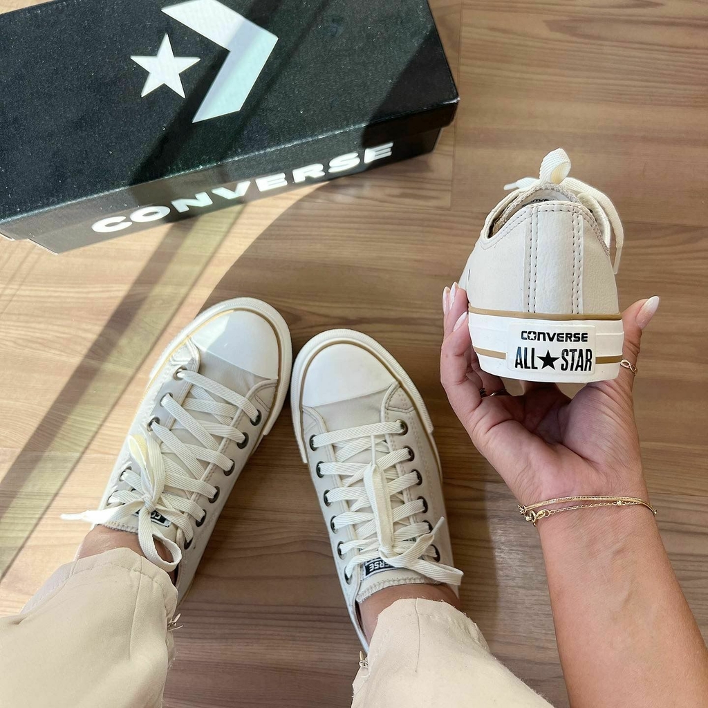 Tênis Converse All Star Chuck Taylor – Areia Couro – Anstore Oficial