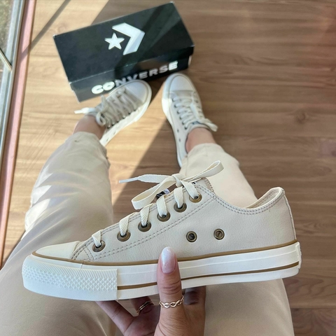 Tênis All Star Amêndoa Brilho Feminino Premium