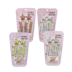 VELAS ESTRELLITAS PALITOS X6U