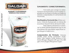 Suplemento Corrector Mineral 7% mg SALGAR