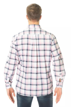 Camisa Manga Larga Cuadros Hombre Con Bolsillo Escocesa MODELO 7 - comprar online
