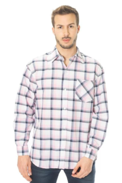 Camisa Manga Larga Cuadros Hombre Con Bolsillo Escocesa MODELO 7