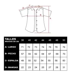 Camisa Manga Corta Rayada Con Bolsillo AZUL MODELO 1 - comprar online