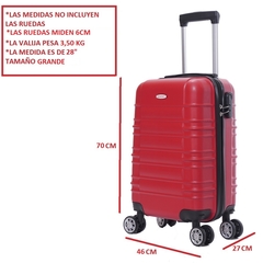 VALIJA GRANDE ROJA 28 PULGADAS 2da Calidad Pequeña Fallas - comprar online