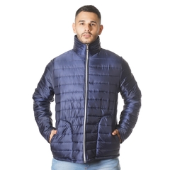 Campera Inflada De Guata Hombre Rompeviento Inflable Liviana AZUL - comprar online