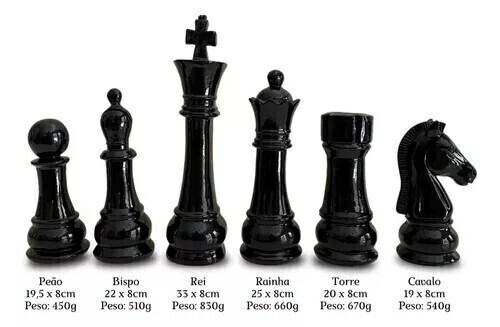 Jogo xadrez preto e branco