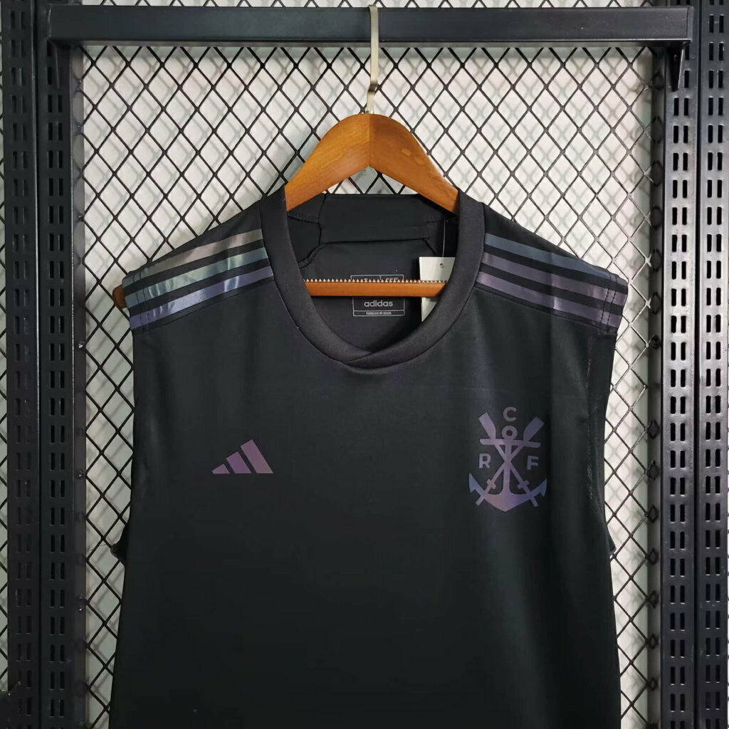 Camisa Flamengo III Cavada 23 24 Torcedor Adidas Masculina Preto