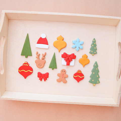 Christmas Polymer Clay Cutters kit, 25pcs Christmas Shapes Clay
