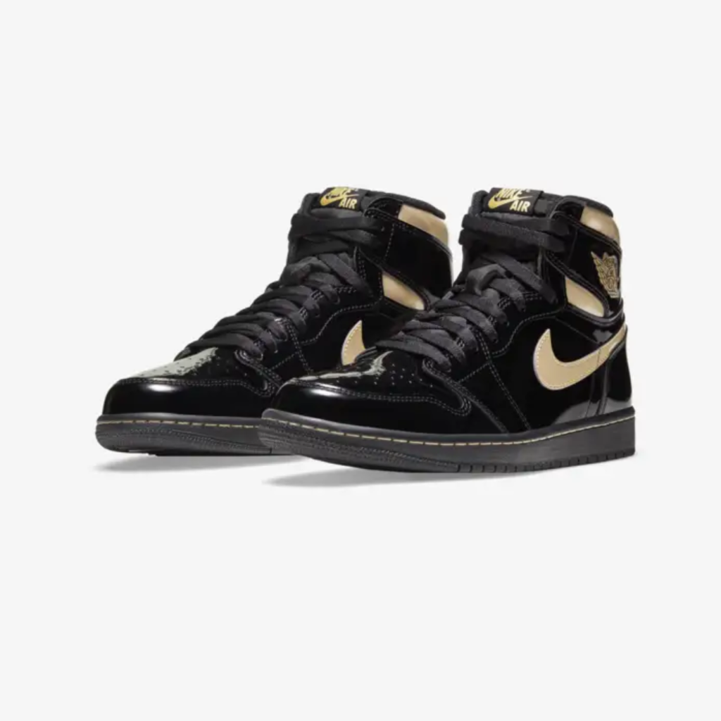 Gold and black jordan 1 sale