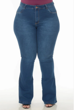 CALÇA FLARE JEANS - CINTURA ALTA PLUS SIZE - comprar online