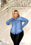 CAMISA, MANGA LONGA PLUS SIZE - LAVAGEM CLARA