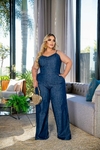 MACACÃO JEANS LAVAGEM ESCURA - PLUS SIZE