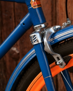 Bicicleta Vintage Retro Urbana Azul con Naranja Intenso MyBikeMx - tienda en línea