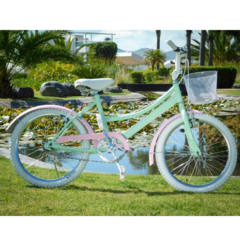 Bicicleta Infantil R20 Vintage Colores Pastel Y Accesorios MyBikemx - MyBikeMx