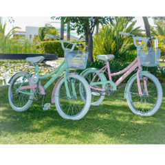 Bicicleta Infantil R20 Vintage Colores Pastel Y Accesorios MyBikemx