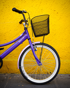 Bicicleta Infantil Lila Con llantitas Entrenadoras y Portamuñecas MybikeMx en internet