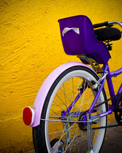 Bicicleta Infantil Lila Con llantitas Entrenadoras y Portamuñecas MybikeMx - MyBikeMx