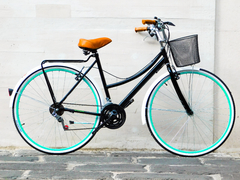 Bicicleta Vintage Urbana Modelo Aquara Personalizada con Canastilla Portabultos y Accesorios MyBikeMx