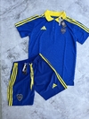 CONJUNTO BOCA CHOMBA AZUL + BERMUDA DNA